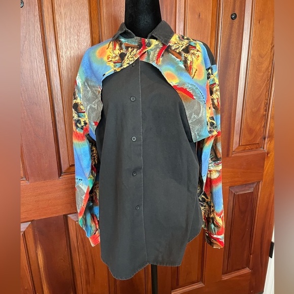 Roper Shirt Womens Medium Southwestern Pattern Vintage Cowgirl Flap Vintage - Picture 1 of 8